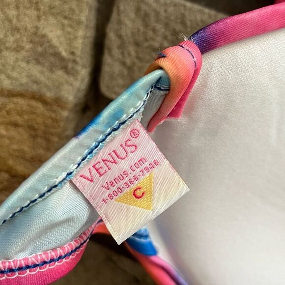 VENUS Marilyn Push-Up Halter Top 34C Vivid Colorful Animal Print Lisa frank - Picture 4 of 8